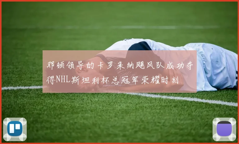 邓顿领导的卡罗来纳飓风队成功夺得NHL斯坦利杯总冠军荣耀时刻